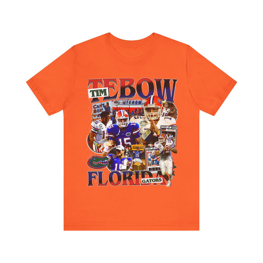Vintage 90s Football Bootleg Style TShirt TIM TEBOW Unisex Graphic Tee Shirt