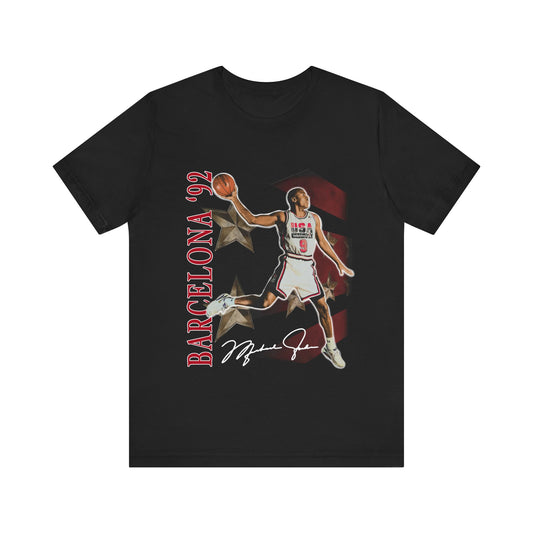Vintage 90s Basketball Bootleg Style T-Shirt MICHAEL JORDAN 92 Unisex Tee