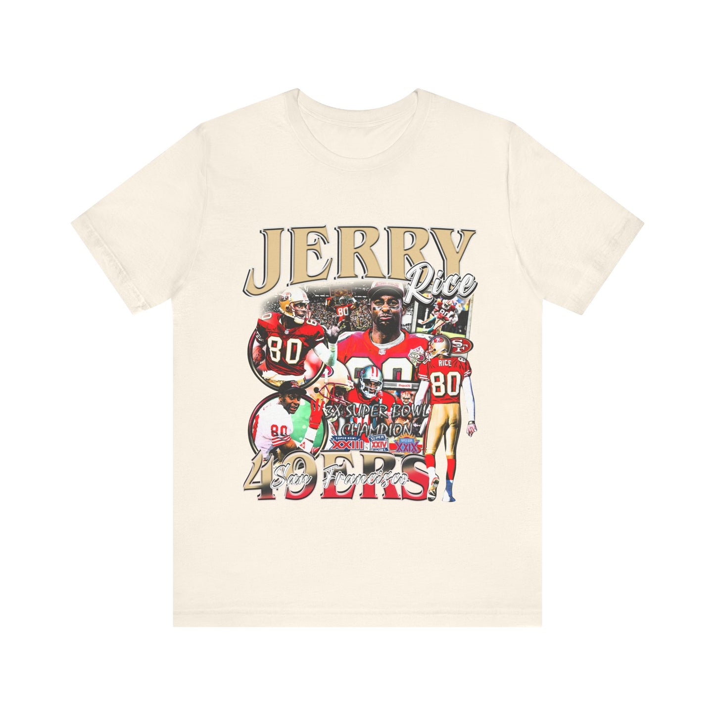 Vintage 90s Football Bootleg Style T-Shirt JERRY RICE 90s Unisex Tee Shirt