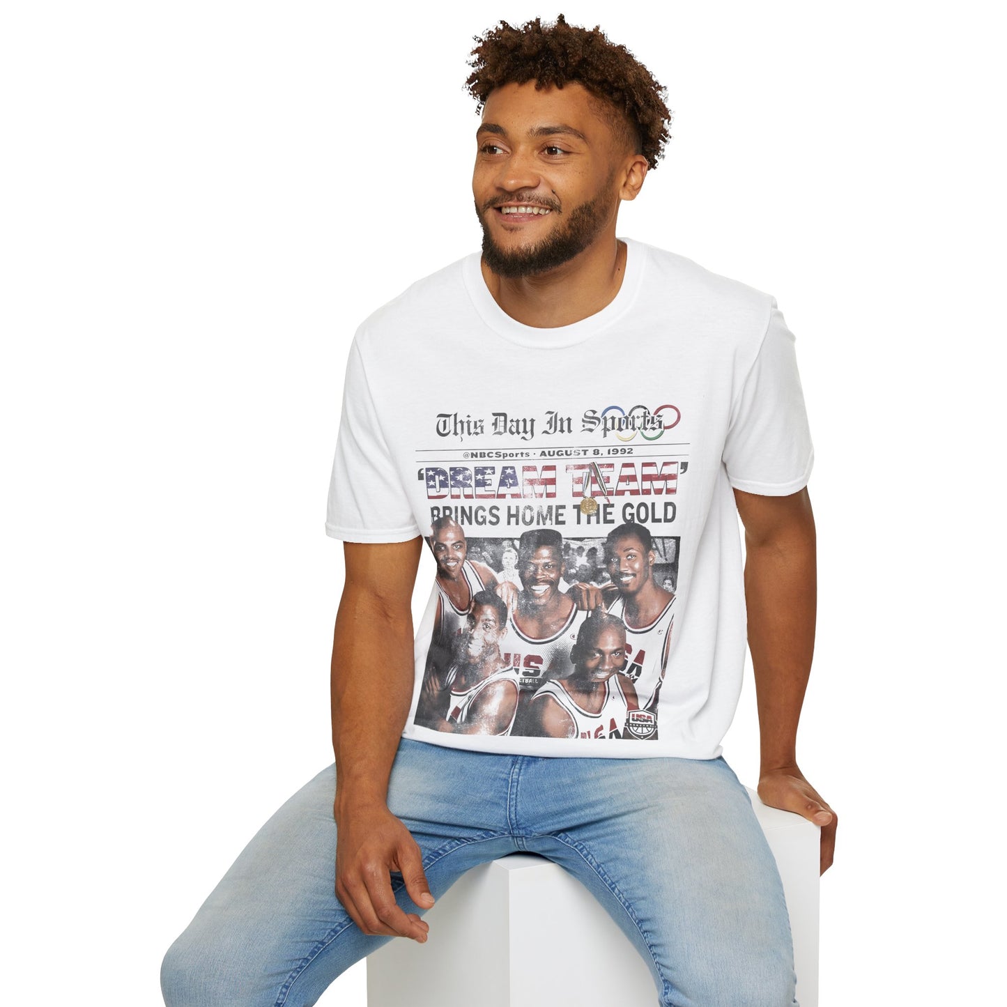 Vintage 90s Basketball Bootleg Style T-Shirt, DREAM TEAM 92 Retro Basketball Shirt Unisex Graphic Tee