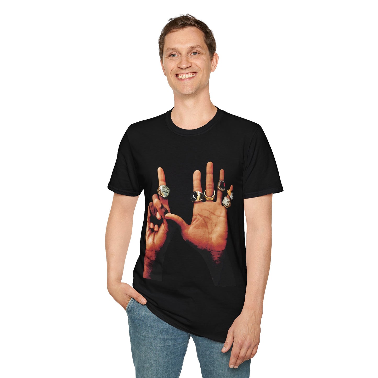 THE GOAT 6 RINGS Unisex Softstyle T-Shirt