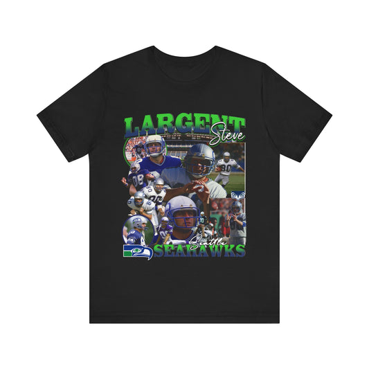 Vintage 90s Football Bootleg Style TShirt STEVE LARGENT Unisex Graphic Tee Shirt