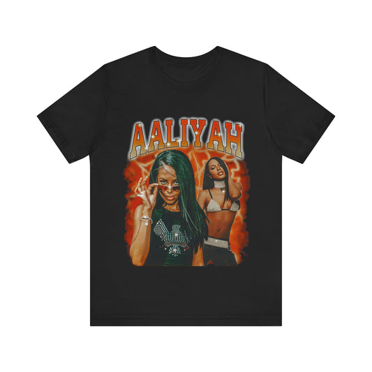 Vintage 90s Rap Bootleg Style T-Shirt AALIYAH 90s Style Unisex Graphic Tee Shirt