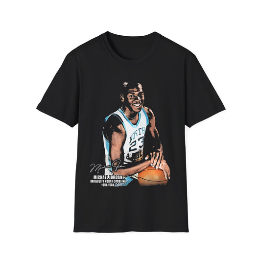 Vintage 90s Basketball Bootleg Style T-Shirt, MICHAEL JORDAN COLLEGE Retro Basketball Shirt Unisex Graphic Tee
