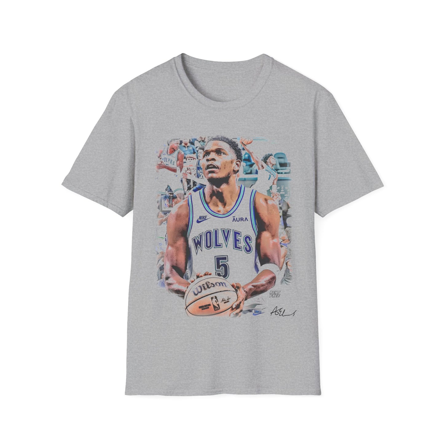 Vintage 90s Basketball Bootleg Style T-Shirt, ANTHONY EDWARDS Retro Basketball Shirt Unisex Graphic Tee