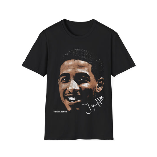 Vintage 90s Basketball Bootleg Style T-Shirt, TYRESE HALIBURTON BIG FACE Retro Basketball Shirt Unisex Graphic Tee