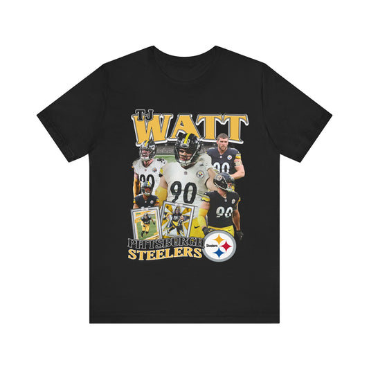 Vintage 90s Football Bootleg Style T-Shirt TJ WATT 90s Unisex Graphic Tee Shirt