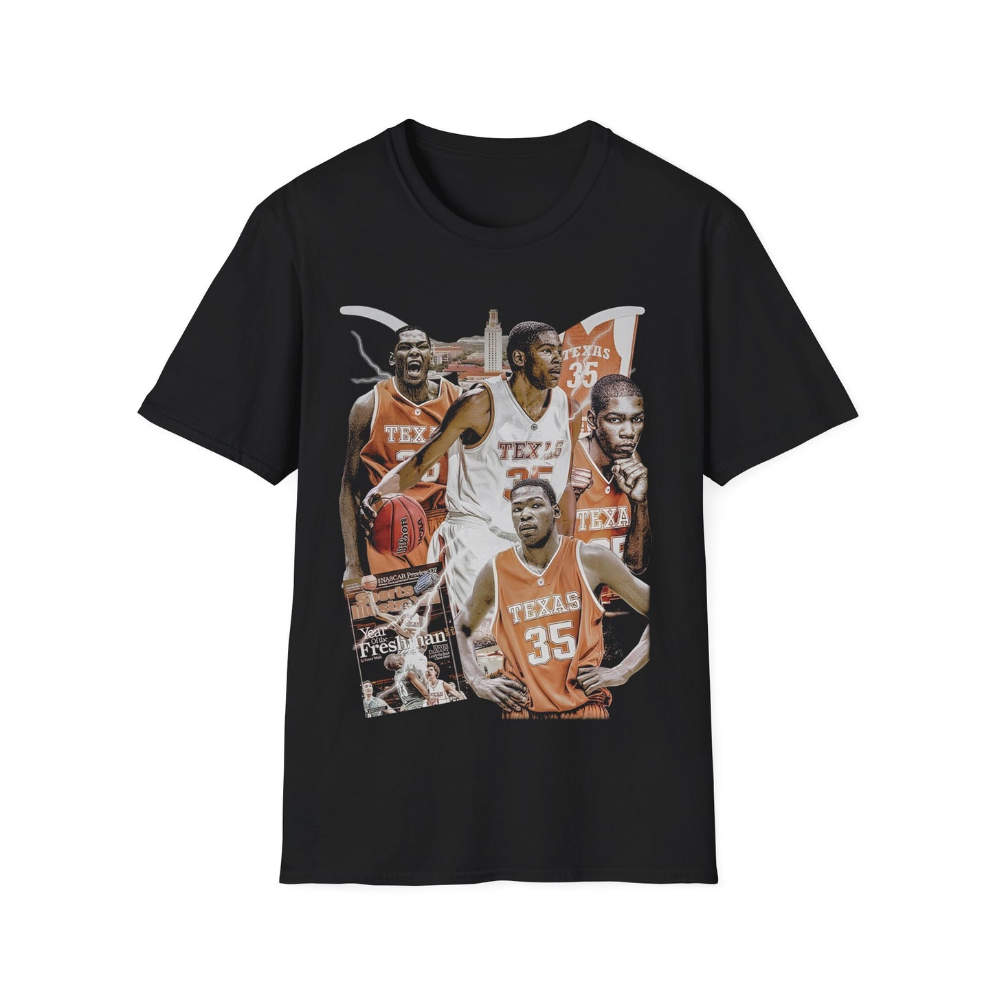 Vintage 90s Basketball Bootleg Style T-Shirt, KD TX Retro Basketball Shirt Unisex Graphic Tee