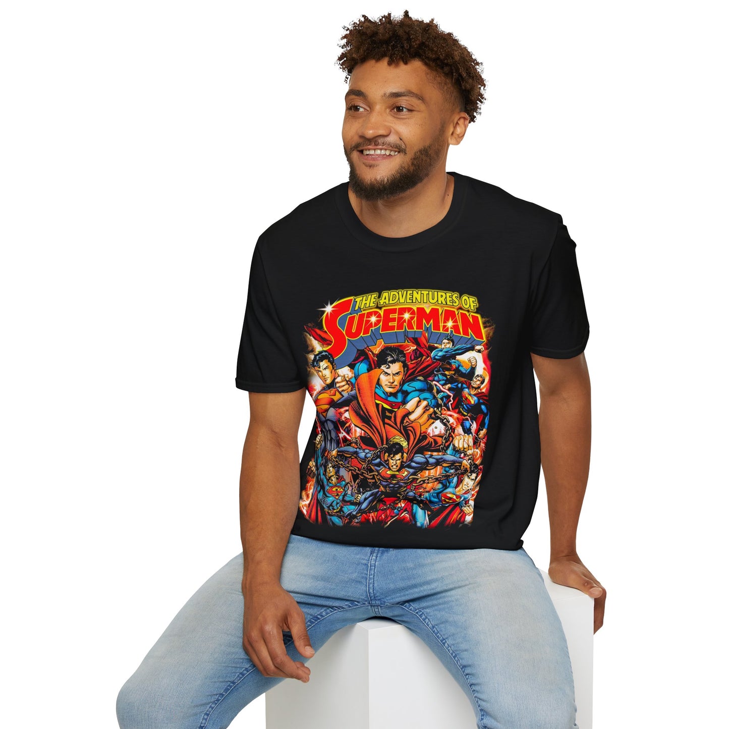 Vintage 90s Superheroes Bootleg Style T-Shirt, SUPERMAN Retro Superheroes Shirt Unisex Graphic Tee