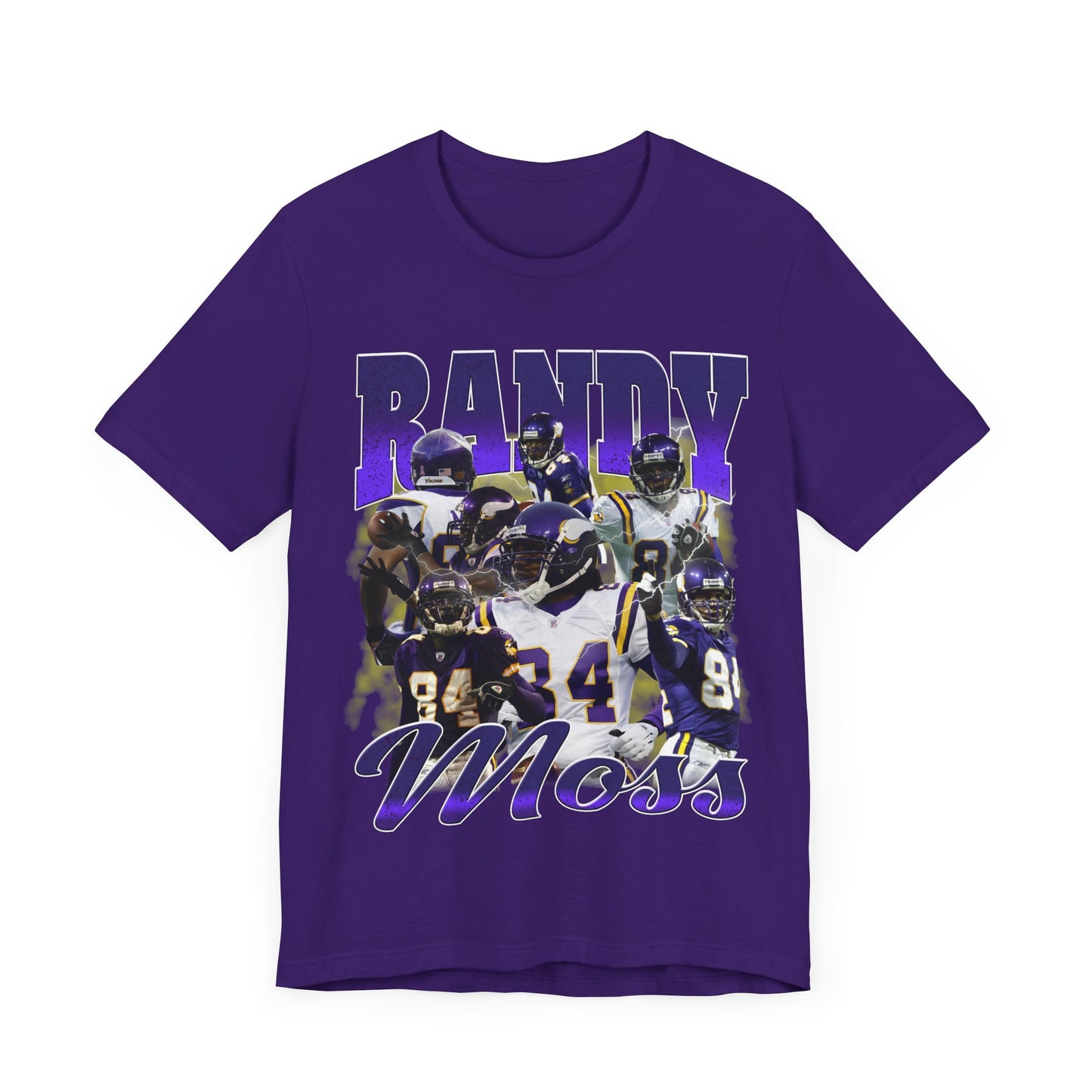 Vintage 90s Football Bootleg Style TShirt RANDY MOSS Unisex Graphic Tee Shirt