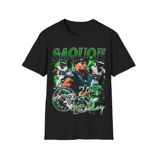 Vintage 90s Football Bootleg Style T-Shirt, SAQUON Vintage Retro Football Shirt Unisex Graphic Tee Shirt
