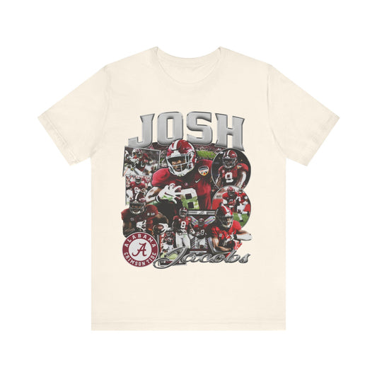 Vintage 90s Football Bootleg Style TShirt JOSH JACOBS 90s Unisex Graphic Tee