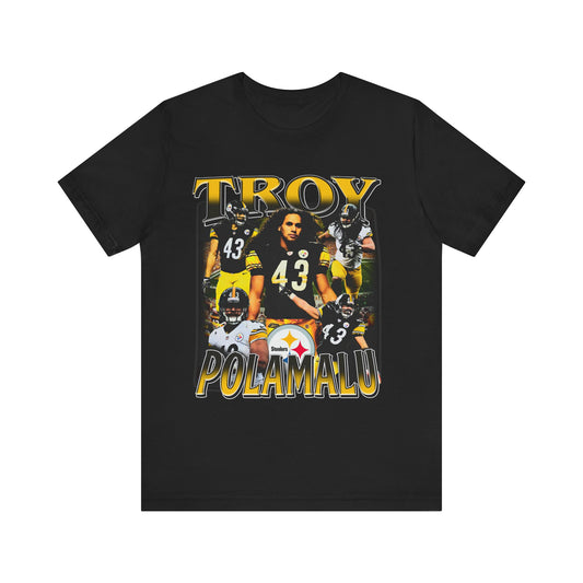 Vintage 90s Football Bootleg Style T-Shirt TROY POLAMALU 90s Unisex Graphic Tee