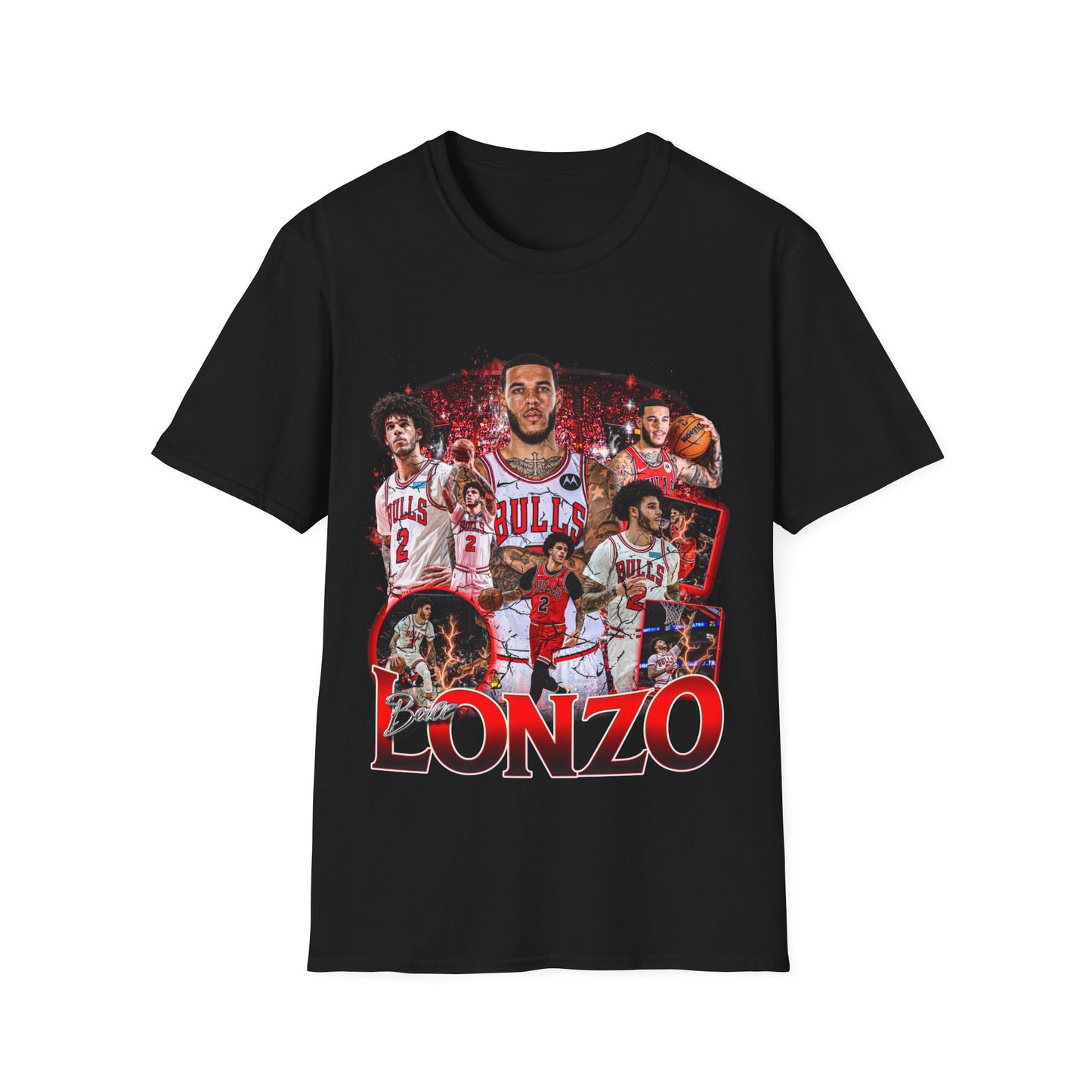 Vintage 90s Basketball Bootleg Style T-Shirt LONZO BALL Graphic Tee, Retro Basketball Shirt Unisex Graphic Tee