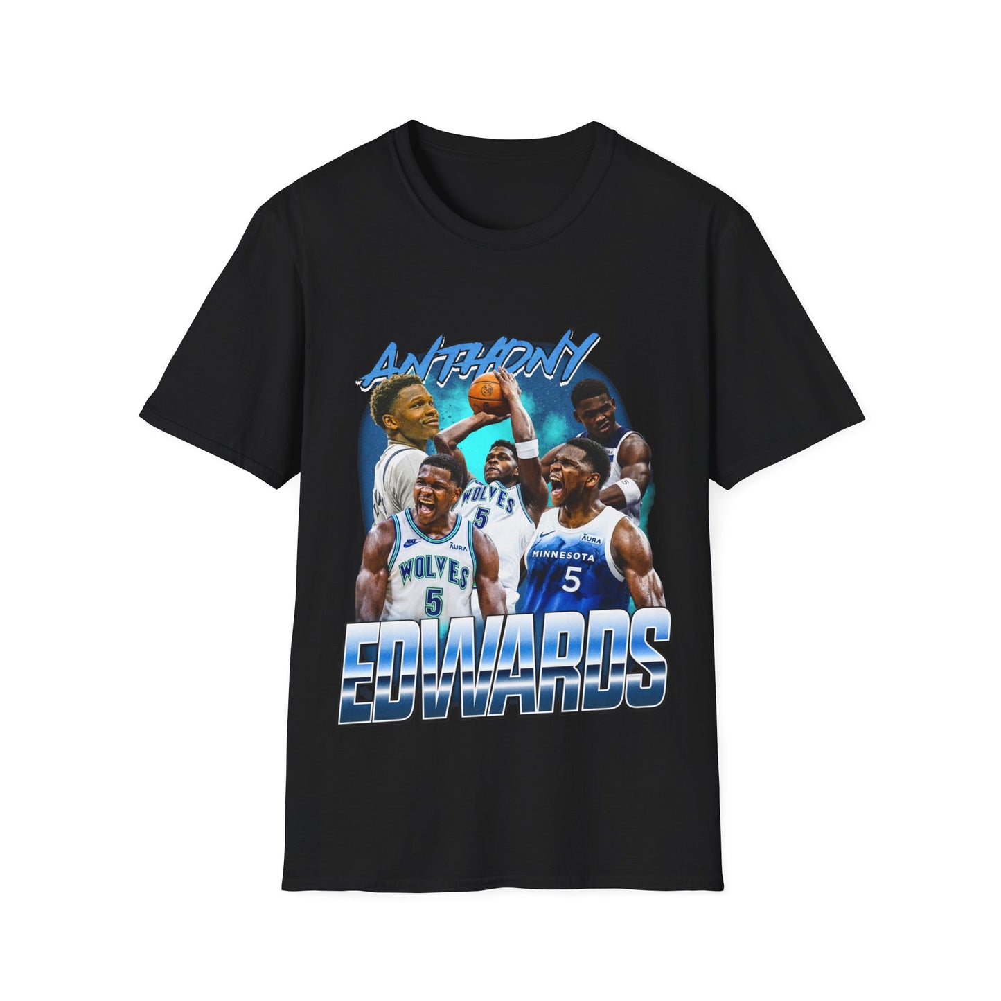 Vintage 90s Basketball Bootleg Style T-Shirt ANTHONY EDWARDS 5 Graphic Tee, Retro Basketball Shirt Unisex Graphic Tee