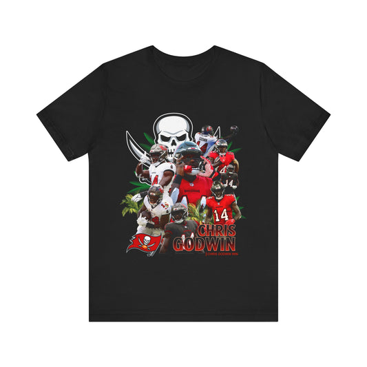 Vintage 90s Football Bootleg Style TShirt CHRIS GODWIN Unisex Graphic Tee Shirt