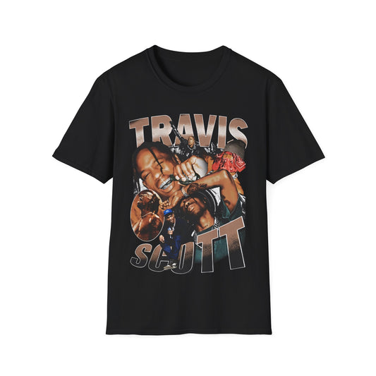 Vintage 90s Rap Bootleg Style T-Shirt, TRAVIS SCOTT LA FLAME Vintage Graphic Tee, Retro Rap Shirt Unisex Graphic Tee Shirt