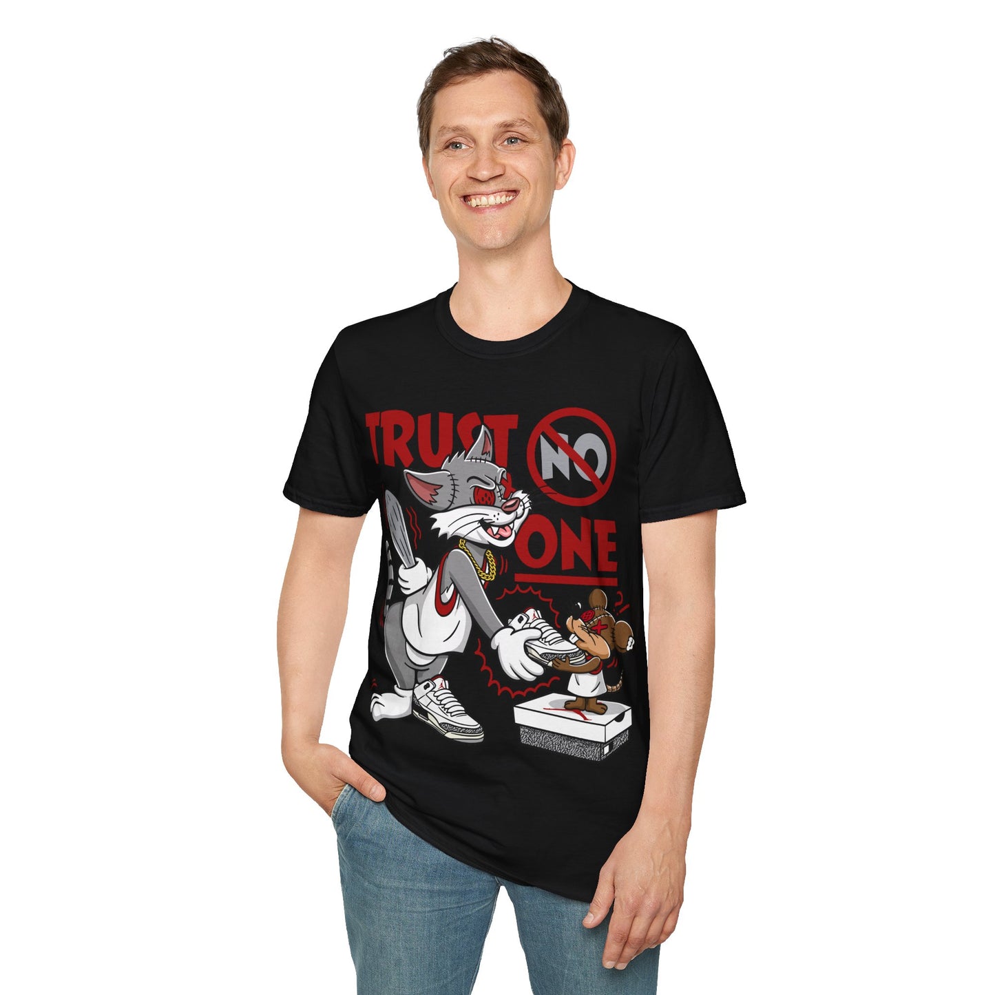 TRUST NO ONE T AND J PREMIUM STREETWEAR Unisex Softstyle T-Shirt