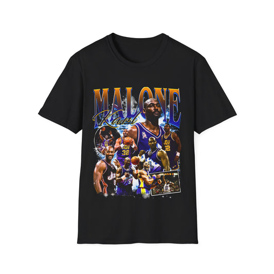 Vintage 90s Basketball Bootleg Style T-Shirt, KARL MALONE Graphic Tee, Retro Basketball Shirt Unisex Graphic Tee