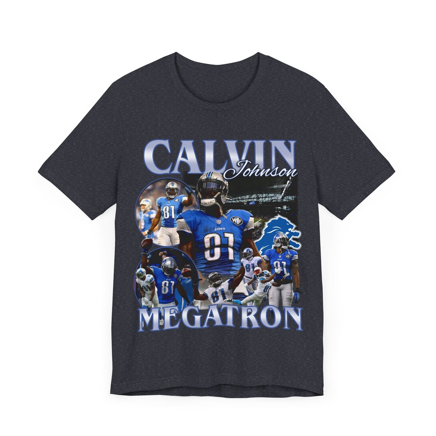 Vintage 90s Football Bootleg Style TShirt CALVIN JOHNSON Unisex Graphic Tee