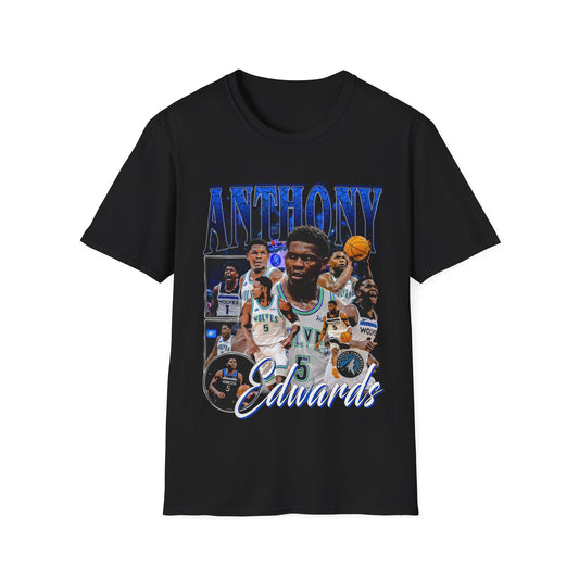 Vintage 90s Basketball Bootleg Style T-Shirt, ANTHONY EDWARDS Graphic Tee, Retro Basketball Shirt Unisex Graphic Tee
