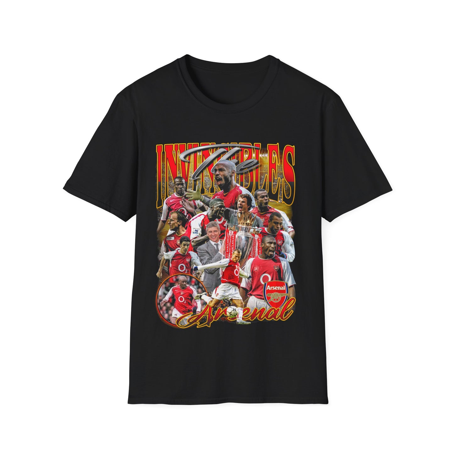 Vintage 90s Soccer Bootleg Style T-Shirt, ARSENAL INVINCIBLE Graphic Tee, Retro Soccer Shirt Unisex Graphic Tee