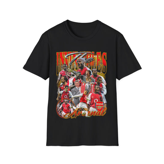Vintage 90s Soccer Bootleg Style T-Shirt, ARSENAL INVINCIBLE Graphic Tee, Retro Soccer Shirt Unisex Graphic Tee