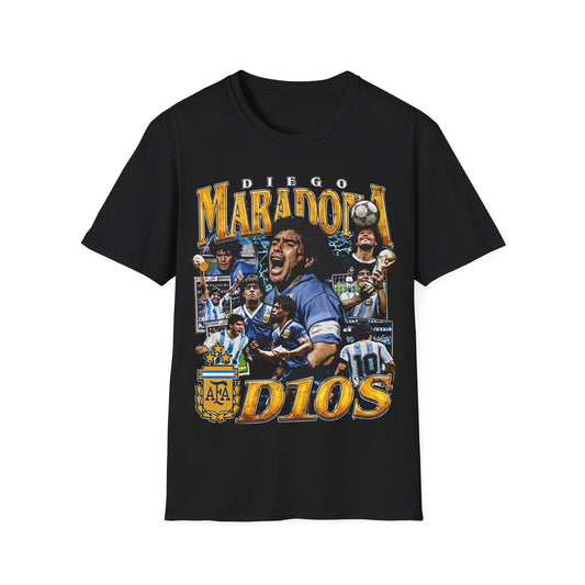 Vintage 90s Soccer Bootleg Style T-Shirt, DIEGO MARADONA Graphic Tee, Retro Soccer Shirt Unisex Graphic Tee