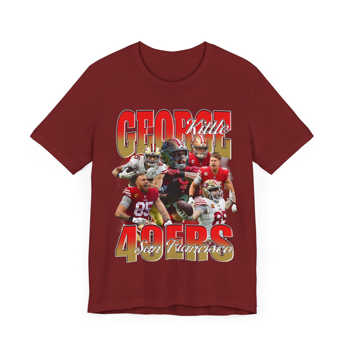 Vintage 90s Football Bootleg Style TShirt GEORGE KITTLE Unisex Graphic Tee Shirt