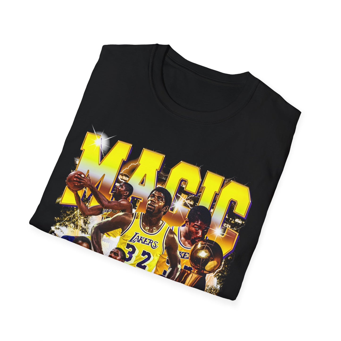 Vintage 90s Basketball Bootleg Style T-Shirt, MAGIC JOHNSON LA Graphic Tee, Retro Basketball Shirt Unisex Graphic Tee