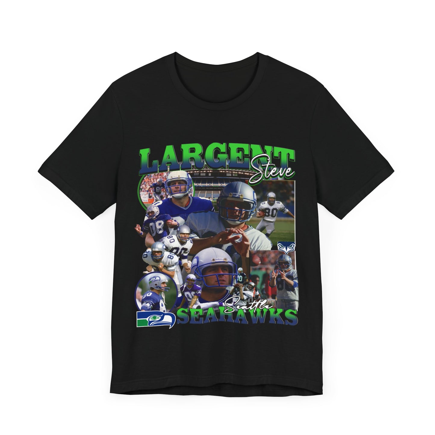 Vintage 90s Football Bootleg Style TShirt STEVE LARGENT Unisex Graphic Tee Shirt