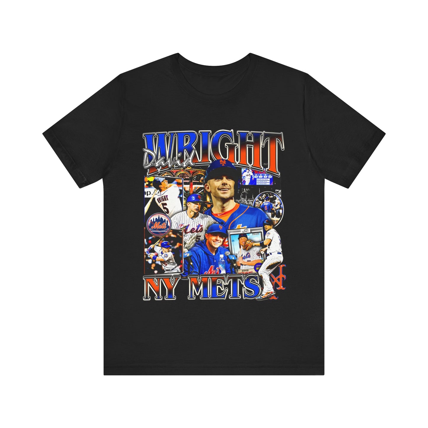 Vintage 90s Baseball Bootleg Style T-Shirt DAVID WRIGHT Unisex Graphic Tee Shirt