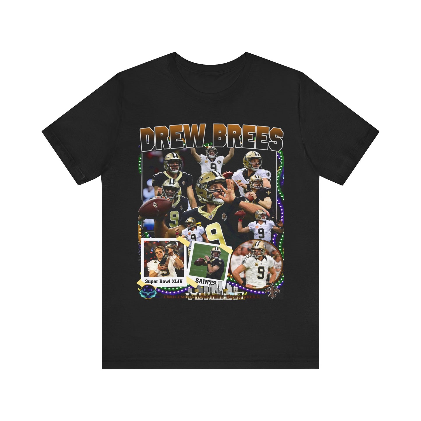 Vintage 90s Football Bootleg Style T-Shirt DREW BREES Unisex Graphic Tee Shirt