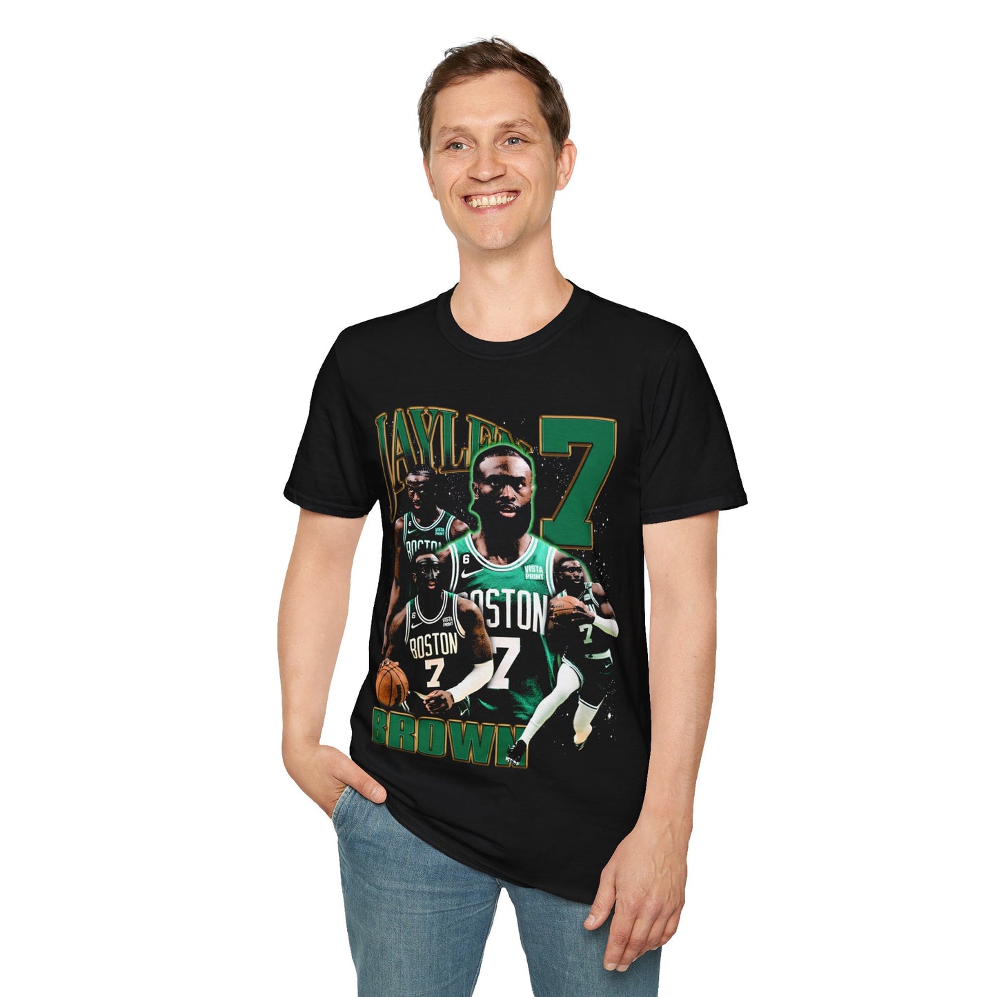 Vintage 90s Basketball Bootleg Style T-Shirt, JAYLEN BROWN Retro Basketball Shirt Unisex Graphic Tee