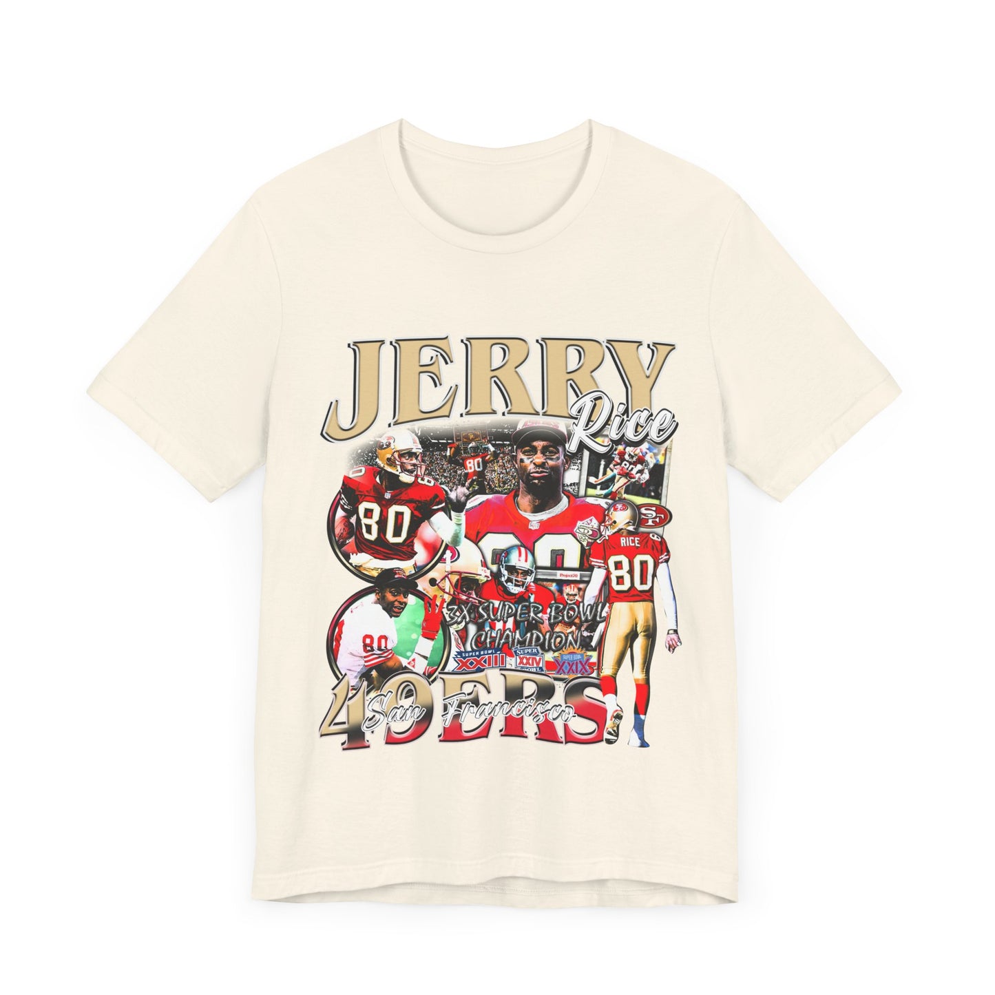 Vintage 90s Football Bootleg Style T-Shirt JERRY RICE 90s Unisex Tee Shirt