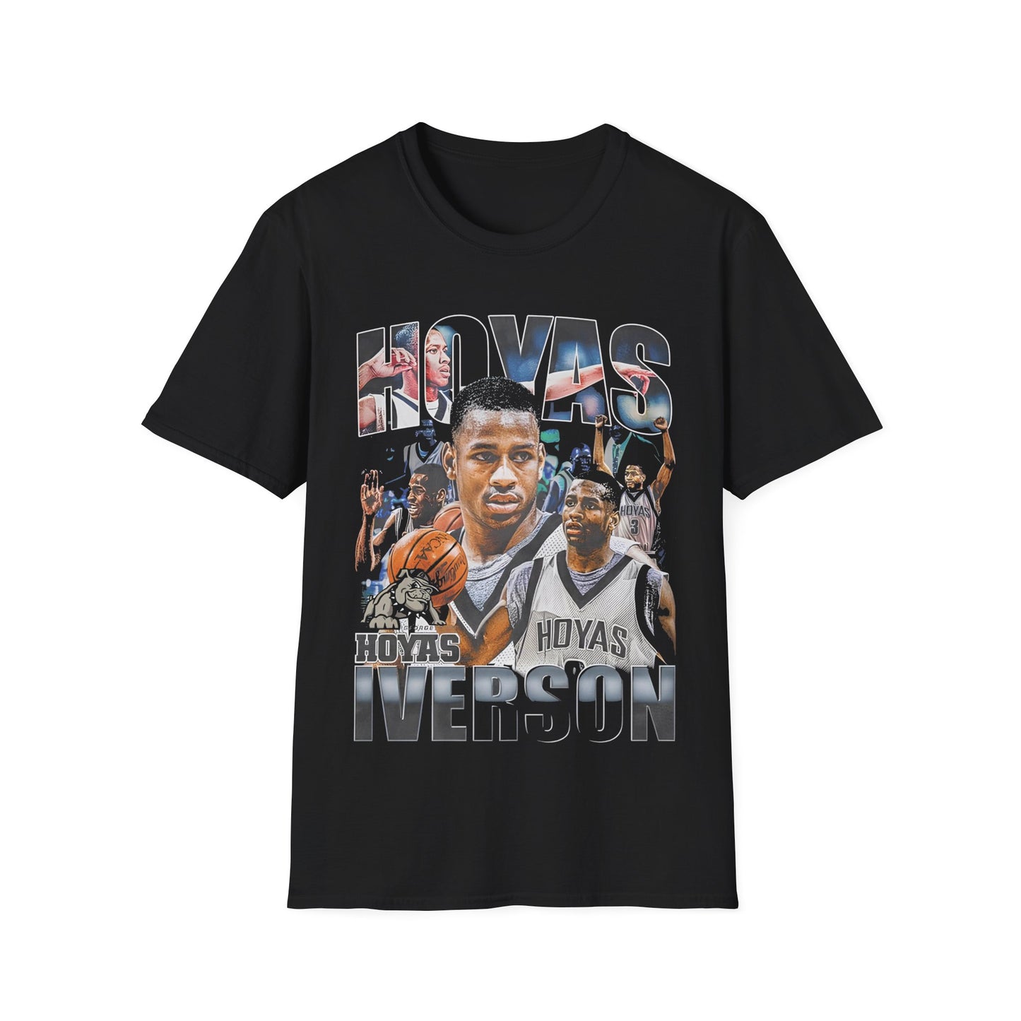 Vintage 90s Basketball Bootleg Style T-Shirt, ALLEN IVERSON COLLEGE Retro Basketball Shirt Unisex Graphic Tee