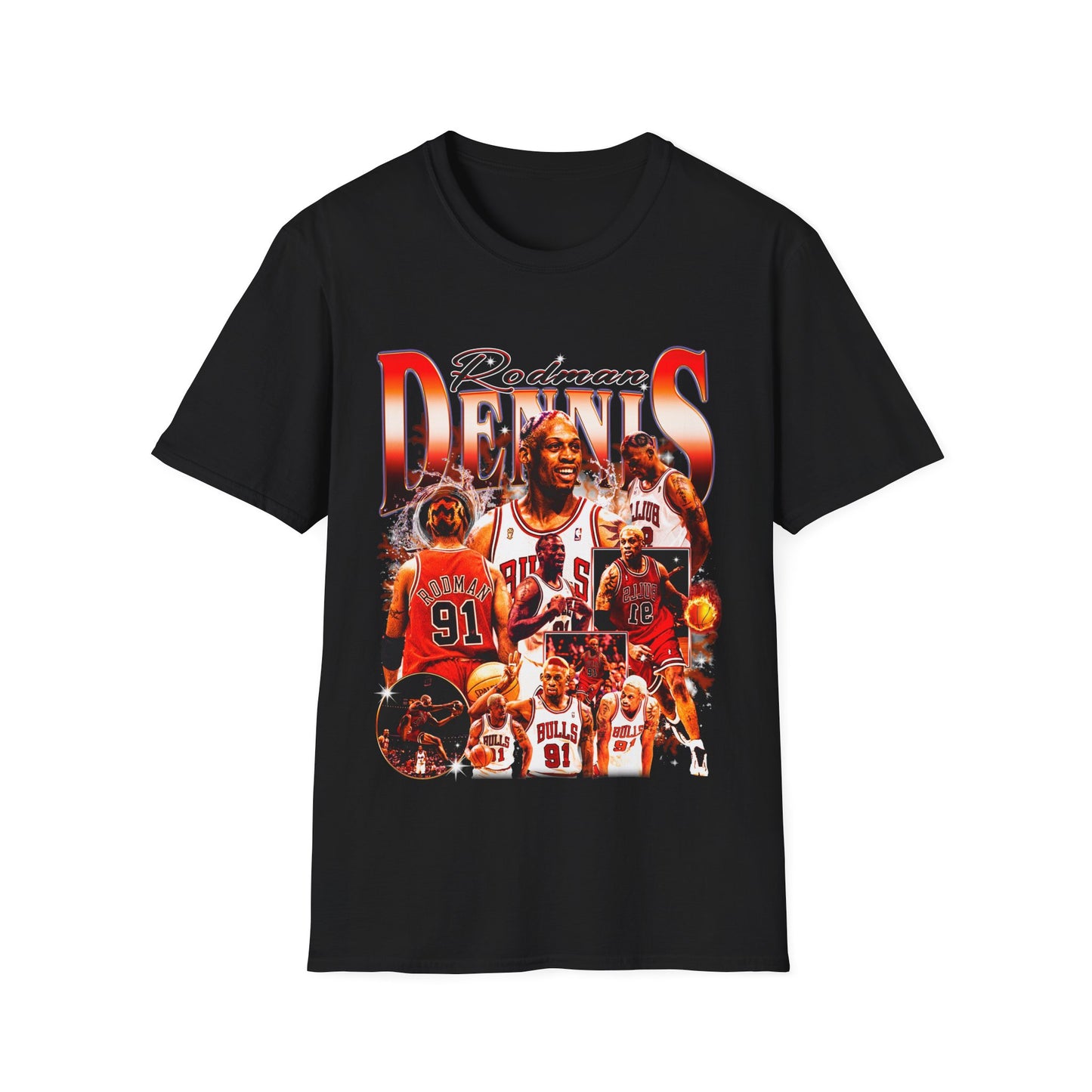 Vintage 90s Basketball Bootleg Style T-Shirt, DENNIS RODMAN Graphic Tee, Retro Basketball Shirt Unisex Graphic Tee