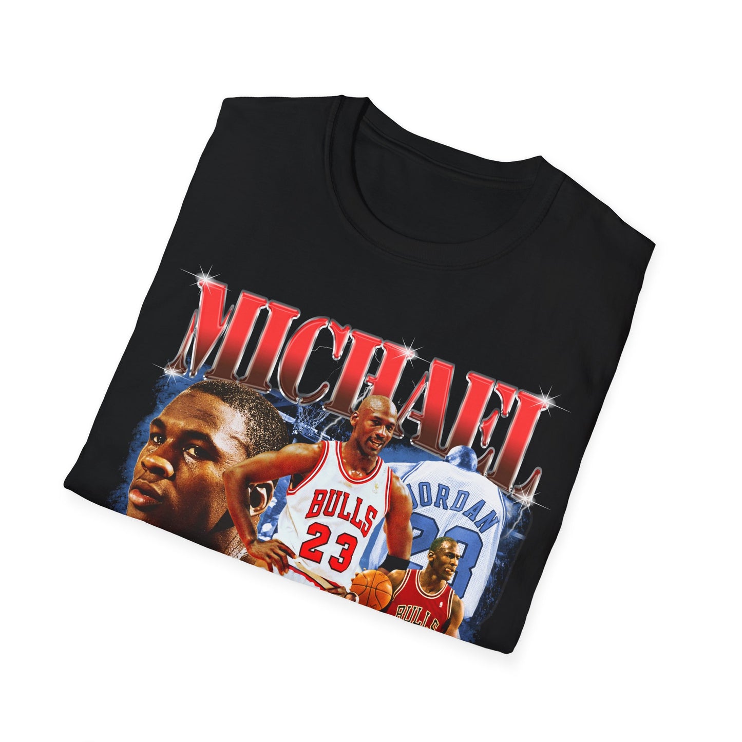 Vintage 90s Basketball Bootleg Style T-Shirt MICHAEL JORDAN Graphic Tee, Retro Basketball Shirt Unisex Graphic T Shirt
