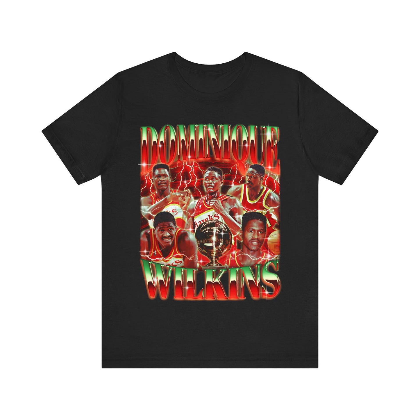 Vintage 90s Basketball Bootleg Style T-Shirt, DOMINIQUE WILKINS Unisex Tee