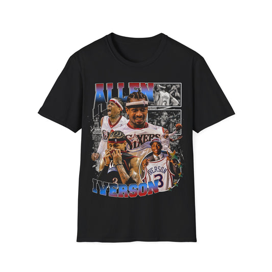 Vintage 90s Basketball Bootleg Style T-Shirt, ALLEN IVERSON Retro Basketball Shirt Unisex Graphic Tee