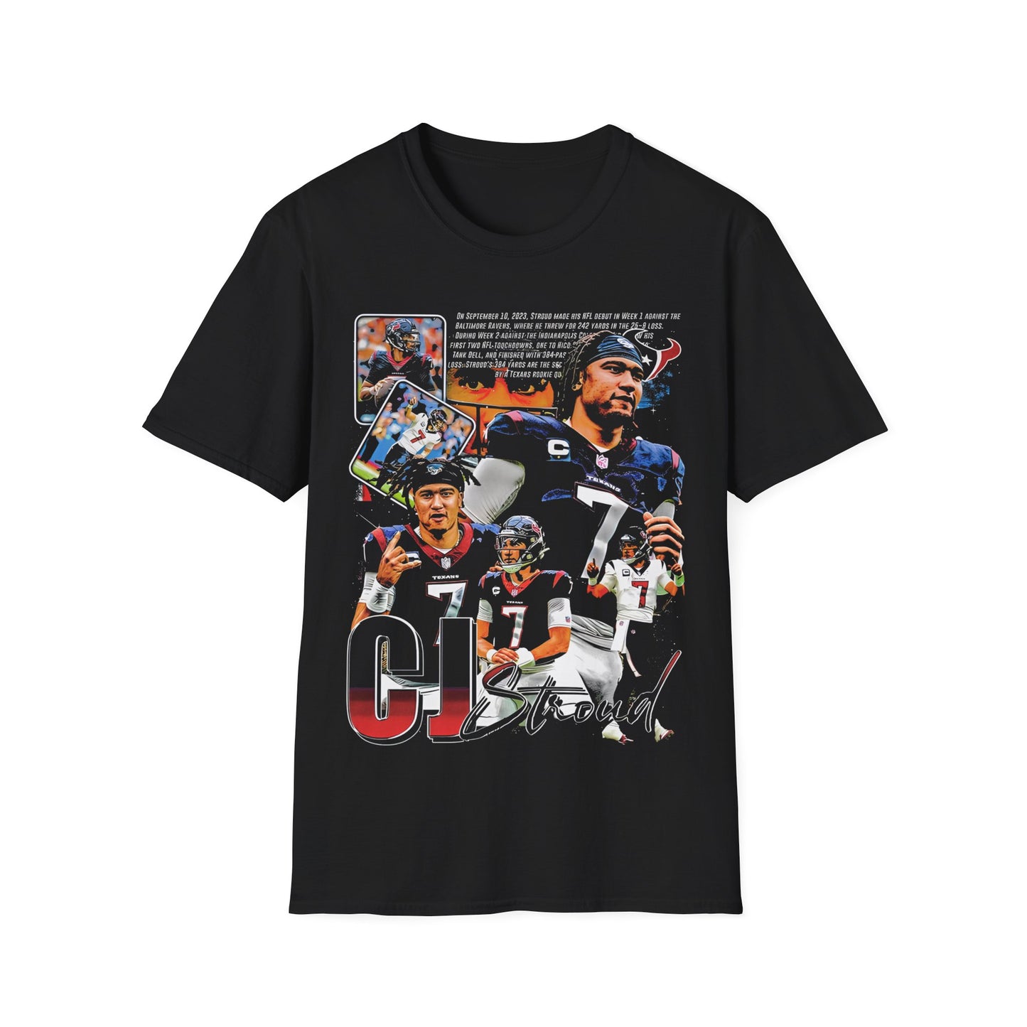 Vintage 90s Football Bootleg Style T-Shirt, CJ STROUD Retro Football Shirt Unisex Graphic Tee Shirt