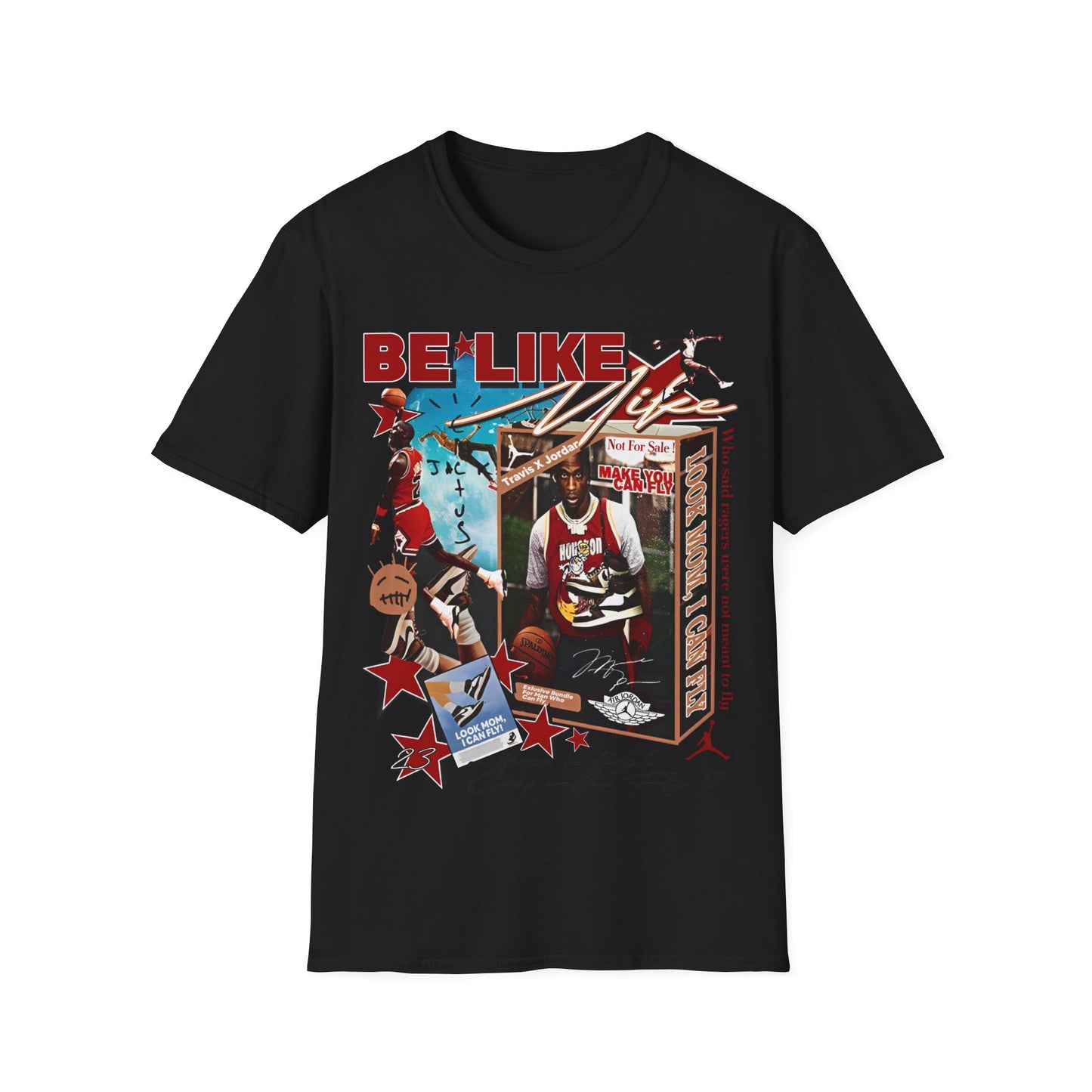 Vintage 90s Basketball Bootleg Style T-Shirt, MICHAEL JORDAN BE LIKE MIKE Graphic Tee, Retro Basketball Shirt Unisex Graphic Tee