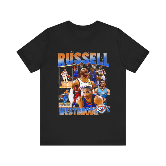 Vintage 90s Basketball Bootleg Style T-Shirt, RUSSELL WESTBROOK OKC Unisex Tee