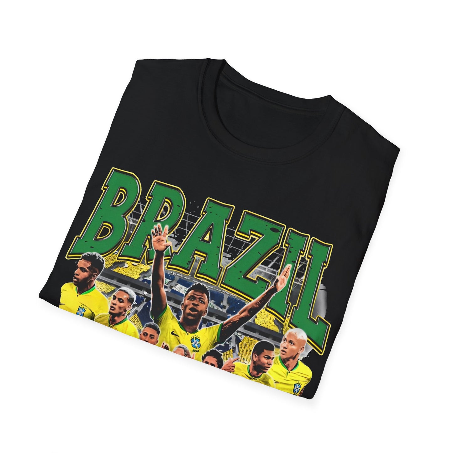 Vintage 90s Soccer Bootleg Style T-Shirt, BRAZIL Graphic Tee, Retro Soccer Shirt Unisex Graphic Tee