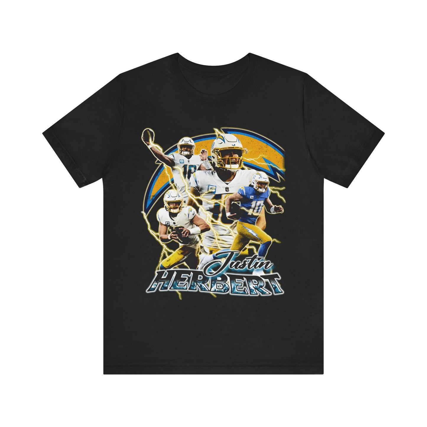 Vintage 90s Football Bootleg Style T-Shirt JUSTIN HERBERT Unisex Graphic Tee