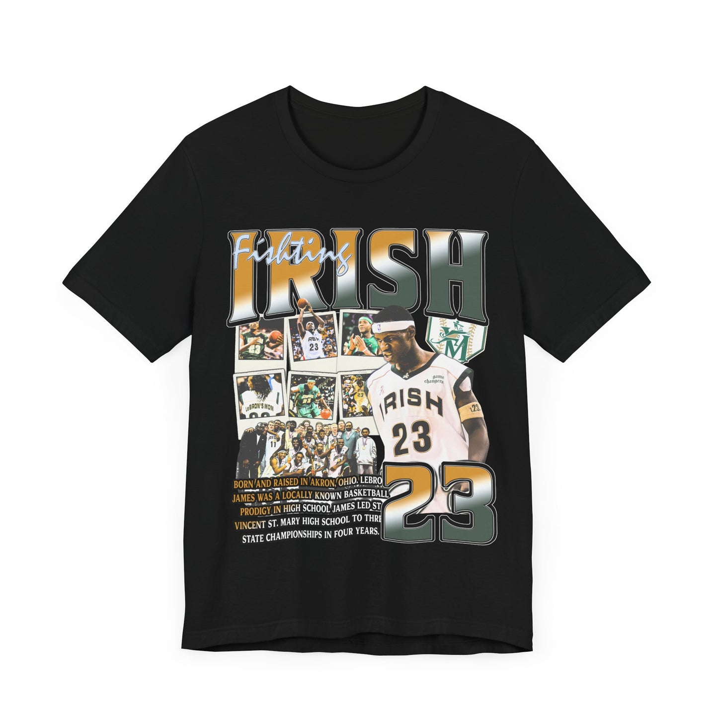 Vintage 90s Basketball Bootleg Style T-Shirt, LEBRON JAMES IRISH Unisex Tee