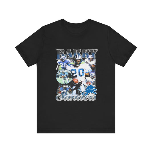 Vintage 90s Football Bootleg Style T-Shirt, BARRY SANDERS Unisex Tee Shirt