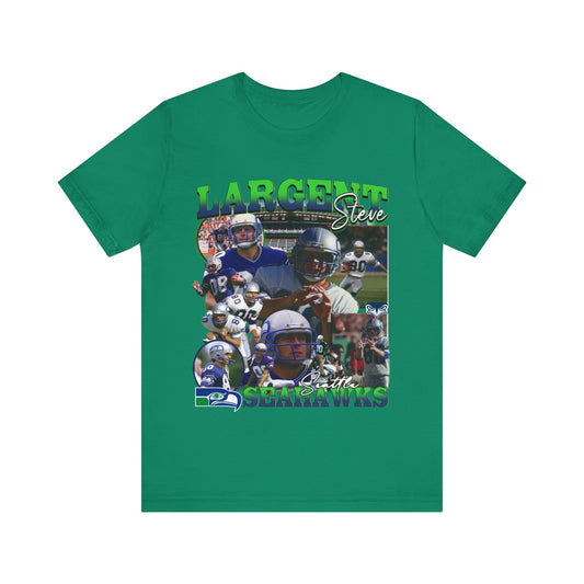 Vintage 90s Football Bootleg Style TShirt STEVE LARGENT Unisex Graphic Tee Shirt