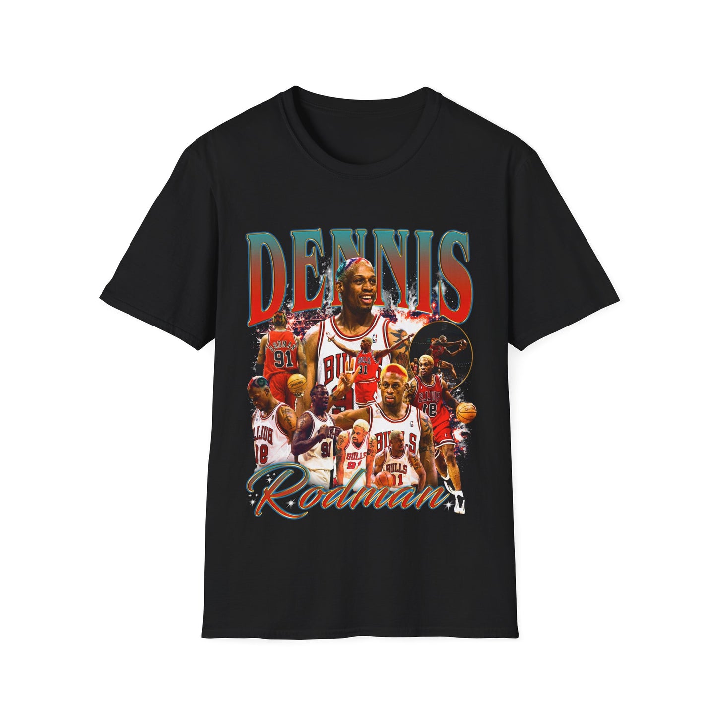 Vintage 90s Basketball Bootleg Style T-Shirt, DENNIS RODMAN THE WORM Graphic Tee, Retro Basketball Shirt Unisex Graphic Tee