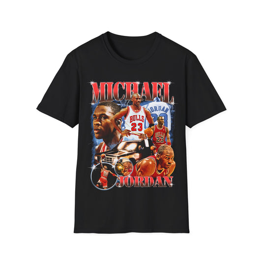 Vintage 90s Basketball Bootleg Style T-Shirt MICHAEL JORDAN Graphic Tee, Retro Basketball Shirt Unisex Graphic T Shirt